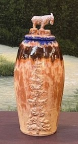 "Vessel with Mountain Goat Lid"